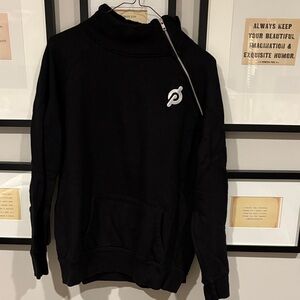 Peloton Black Sweatshirt with Silver Logo